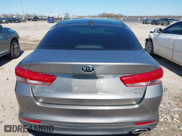 2016 Kia Optima EX with VIN 5XXGU4L31GG106854, listed as a IAAI auction lot 41762052 with 122,121 mi miles. Bid and sale history available at carsss.com. Image 16.