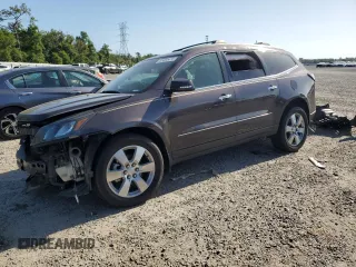 2015 Chevrolet Traverse LTZ z VIN 1GNKVJKDXFJ292251, wystawiony jako Copart lot #55055415 z przebiegiem 148 820 mil mil oraz Szkoda całkowita • Salvage title. Historia ofert i sprzedaży dostępna na DreamBid. Obrazek 1.