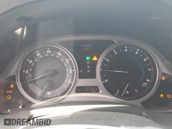 2006 Lexus IS 250 with VIN JTHBK262062006027, listed as a Copart auction lot 52679345 with 232,564 mi miles and Salvage Title. Bid and sale history available at DreamBid. Image 9.
