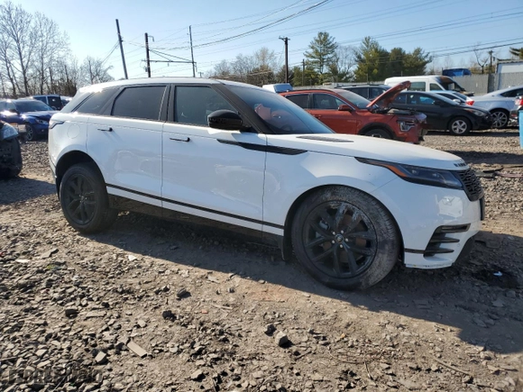2025 Land Rover Range Rover Velar Dynamic SE with VIN SALYL2EX1SA391998, listed as a Copart auction lot 46037665 with 0 mi miles and Salvage Title. Bid and sale history available at carsss.com. Image 4.
