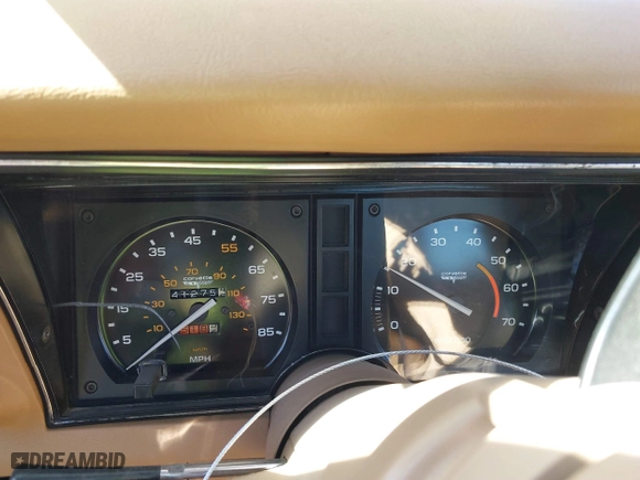 1981 Chevrolet Corvette with VIN 1G1AY8768B5105437, listed as a IAAI auction lot 41842131 with 41,275 mi miles. Bid and sale history available at carsss.com. Image 7.