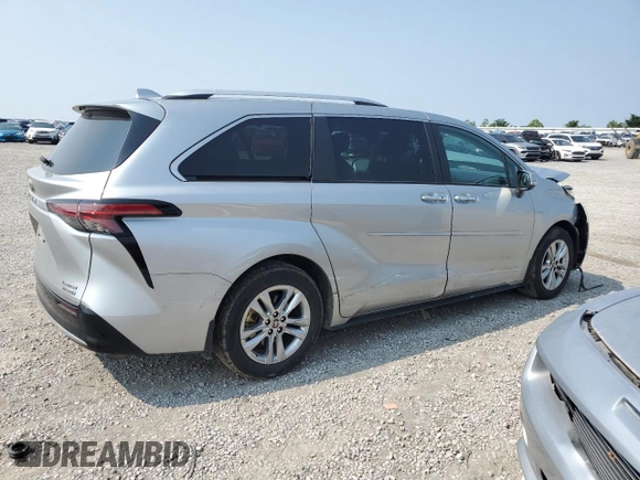2022 Toyota Sienna Limited with VIN 5TDZRKEC4NS129438, listed as a Copart auction lot 59121405 with 42,756 mi miles and Salvage title. Bid and sale history available at DreamBid. Image 3.