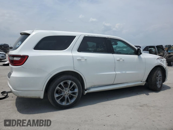 2020 Dodge Durango GT with VIN 1C4RDHDG5LC307927, listed as a Copart auction lot 59766255 with 129,736 mi miles and Salvage title. Bid and sale history available at DreamBid. Image 3.