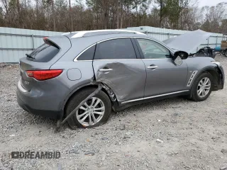 2017 Infiniti QX70 with VIN JN8CS1MW6HM415974, listed as a Copart auction lot 86130374 with 77,638 mi miles and Salvage Title. Bid and sale history available at carsss.com. Image 3.