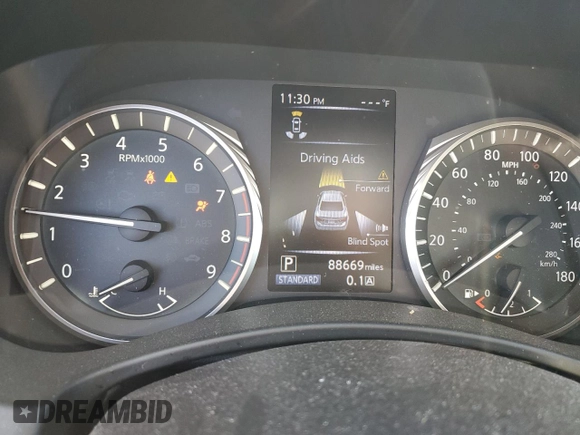2019 Infiniti Q50 Luxe с VIN JN1EV7AR9KM554858, выставлен на аукционе Copart как лот 45847665 с пробегом 88 669 миль миль и Списание • Salvage title. История ставок и продаж доступна на DreamBid. Изображение 9.