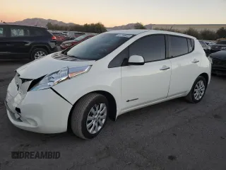 2016 Nissan LEAF S with VIN 1N4AZ0CP6GC311191, listed as a Copart auction lot 87748025 with 56,912 mi miles and Salvage title. Bid and sale history available at DreamBid. Image 1.