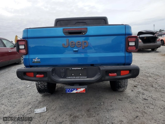 2022 Jeep Gladiator Rubicon with VIN 1C6JJTBM4NL107942, listed as a Copart auction lot 81231664 with 17,245 mi miles and Salvage Title. Bid and sale history available at carsss.com. Image 6.
