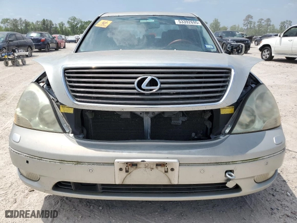 2001 Lexus LS 430 with VIN JTHBN30FX10033166, listed as a Copart auction lot 53392695 with 220,680 mi miles and Salvage Title. Bid and sale history available at carsss.com. Image 5.
