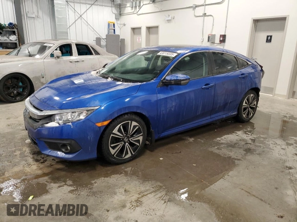 2017 Honda Civic Sedan EX-T with VIN 2HGFC1F46HH104065, listed as a Copart auction lot 43015035 with 93,690 mi miles and Salvage Title. Bid and sale history available at carsss.com. Image 1.