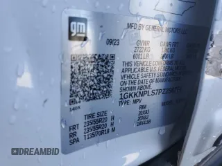 2023 GMC Acadia Denali with VIN 1GKKNPLS7PZ256761, listed as a Copart auction lot 49346845 with 8,290 mi miles and Salvage title. Bid and sale history available at DreamBid. Image 13.