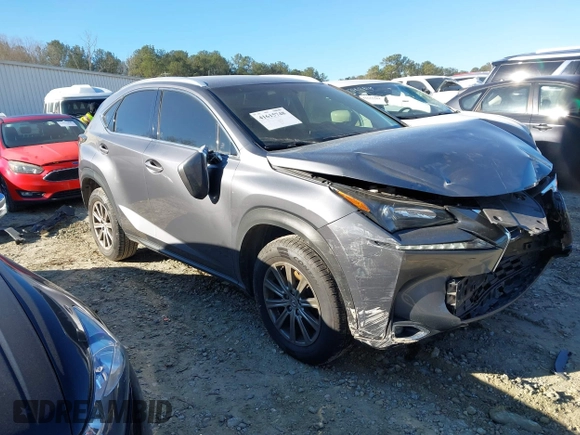 2017 Lexus NX with VIN JTJYARBZ7H2079423, listed as a IAAI auction lot 41615748 with 138,502 mi miles. Bid and sale history available at carsss.com. Image 1.