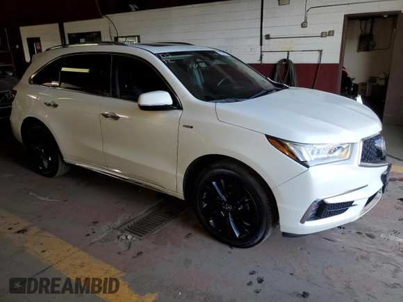 2017 Acura MDX Sport Hybrid w/Advance Pkg with VIN 5FRYD7H7XHB000634, listed as a Copart auction lot 68589073 with 86,086 mi miles. Bid and sale history available at carsss.com. Image 4.