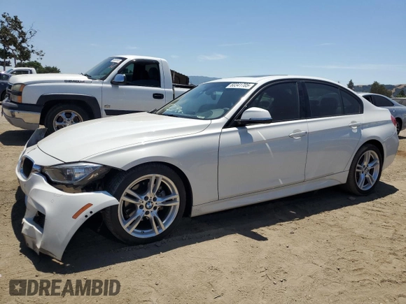2015 BMW 3 Series 328d with VIN WBA3D3C5XFK158530, listed as a Copart auction lot 60341705 with 82,950 mi miles and Salvage title. Bid and sale history available at DreamBid. Image 1.