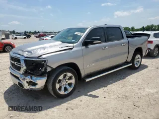 2020 Ram 1500 Big Horn with VIN 1C6RREFTXLN180226, listed as a Copart auction lot 57438355 with 57,026 mi miles and Salvage title. Bid and sale history available at DreamBid. Image 1.