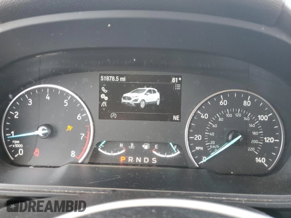 2018 Ford EcoSport SE z VIN MAJ6P1UL7JC192460, wystawiony jako Copart lot #56304555 z przebiegiem 51 878 mil mil oraz Szkoda całkowita • Salvage title. Historia ofert i sprzedaży dostępna na DreamBid. Obrazek 9.