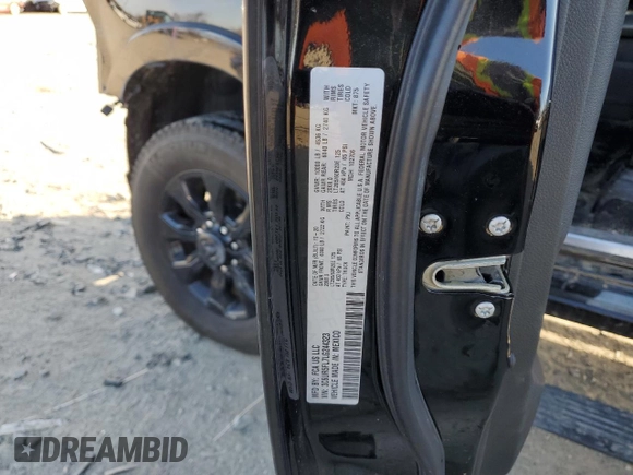 2020 Ram 2500 Laramie with VIN 3C6UR5FL7LG244323, listed as a Copart auction lot 48031755 with 142,155 mi miles and Salvage Title. Bid and sale history available at carsss.com. Image 12.