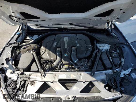 2018 BMW 7 Series 750i with VIN WBA7F0C53JGM23021, listed as a Copart auction lot 38758303 with 0 mi miles. Bid and sale history available at carsss.com. Image 12.