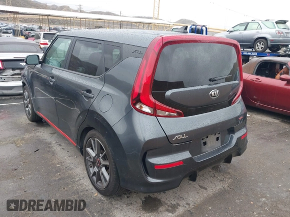 2021 Kia Soul GT-Line with VIN KNDJ63AU0M7791701, listed as a IAAI auction lot 41741468 with 54,715 mi miles and . Bid and sale history available at DreamBid. Image 3.
