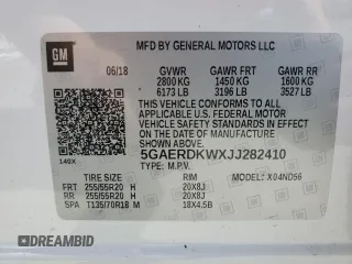 2018 Buick Enclave Avenir with VIN 5GAERDKWXJJ282410, listed as a Copart auction lot 47544915 with 68,202 mi miles and Salvage Title. Bid and sale history available at DreamBid. Image 14.