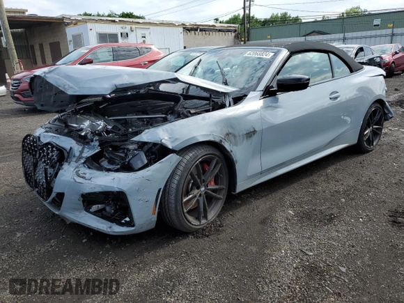 2024 BMW 4 Series M440i xDrive with VIN WBA63AT06RCP05994, listed as a Copart auction lot 62068824 with Not provided miles and Salvage title. Bid and sale history available at DreamBid. Image 1.