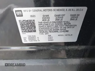 2024 GMC Terrain SLE z VIN 3GKALTEG9RL114196, wystawiony jako IAAI lot #42116149 z przebiegiem 17 048 mil mil oraz . Historia ofert i sprzedaży dostępna na DreamBid. Obrazek 9.
