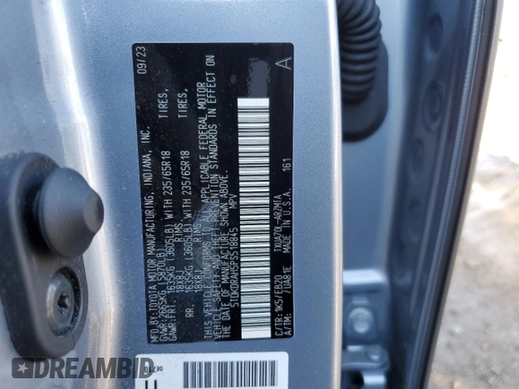2023 Toyota Highlander L z VIN 5TDKDRAH5PS518845, wystawiony jako Copart lot #42203195 z przebiegiem 31 134 mil mil oraz Szkoda całkowita • Salvage title. Historia ofert i sprzedaży dostępna na DreamBid. Obrazek 13.