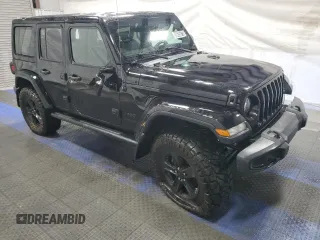 2020 Jeep Wrangler Unlimited Sahara with VIN 1C4HJXEG3LW118947, listed as a Copart auction lot 88635875 with 80,048 mi miles and Clean Title. Bid and sale history available at carsss.com. Image 4.