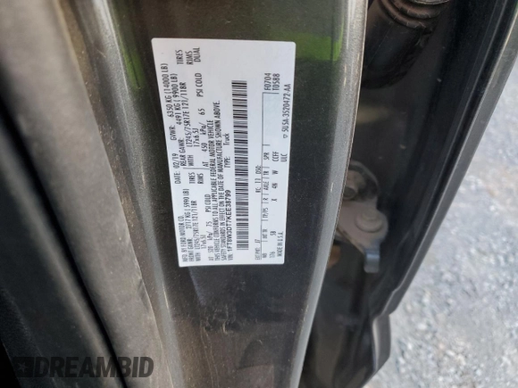 2019 Ford F-350 XL z VIN 1FT8W3DT7KEE38799, wystawiony jako Copart lot #87450134 z przebiegiem 36 711 mil mil oraz Szkody całkowita. Historia ofert i sprzedaży dostępna na DreamBid. Obrazek 14.