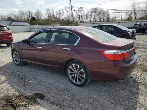 2014 Honda Accord Sedan Sport with VIN 1HGCR2F56EA011430, listed as a Copart auction lot 51114715 with 127,906 mi miles and Salvage Title. Bid and sale history available at carsss.com. Image 2.