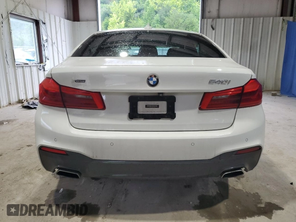 2018 BMW 5 Series 540i xDrive with VIN WBAJE7C53JWC54662, listed as a Copart auction lot 63703595 with 96,523 mi miles and Salvage title. Bid and sale history available at DreamBid. Image 6.