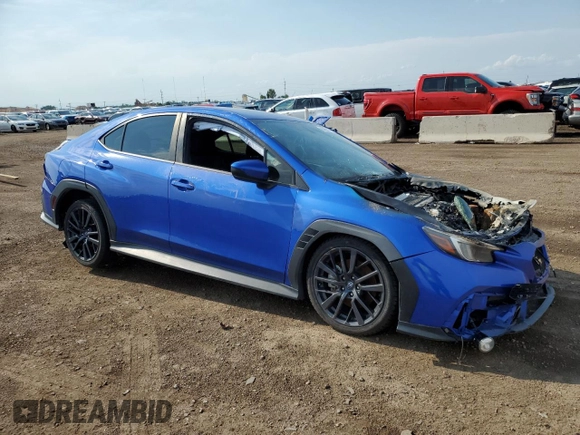 2022 Subaru WRX Premium with VIN JF1VBAF65N9013367, listed as a Copart auction lot 65460135 with Not provided miles and Clean title. Bid and sale history available at DreamBid. Image 4.