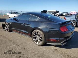 2021 Ford Mustang Mach 1 with VIN 1FA6P8R08M5555185, listed as a Copart auction lot 74855834 with 21,052 mi miles and Non Repairable. Bid and sale history available at carsss.com. Image 2.