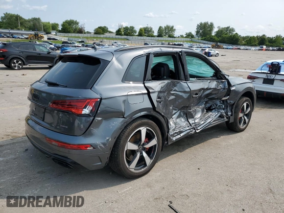 2024 Audi Q5 S line Premium Plus with VIN WA1EAAFY8R2109310, listed as a Copart auction lot 58716035 with Not provided miles and Salvage title. Bid and sale history available at DreamBid. Image 3.