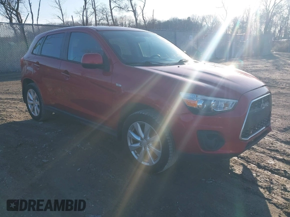 2015 Mitsubishi Outlander Sport 2.4 ES with VIN 4A4AR3AWXFE030738, listed as a IAAI auction lot 41526310 with 90,182 mi miles. Bid and sale history available at carsss.com. Image 1.