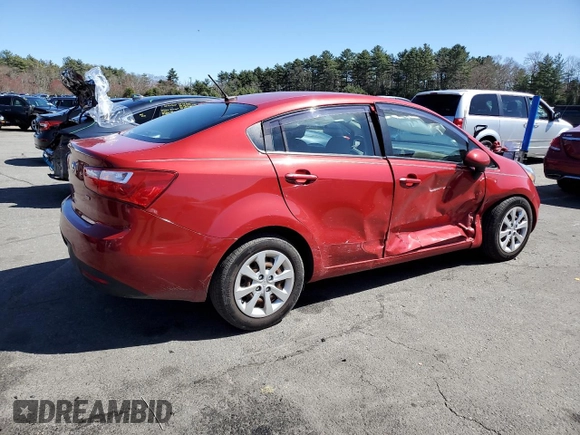 2014 Kia Rio LX with VIN KNADM4A32E6385200, listed as a Copart auction lot 52072335 with 94,790 mi miles and Salvage Title. Bid and sale history available at DreamBid. Image 3.