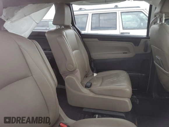 2018 Honda Odyssey EX-L with VIN 5FNRL6H71JB059936, listed as a Copart auction lot 53403635 with 94,745 mi miles and Salvage Title. Bid and sale history available at DreamBid. Image 12.