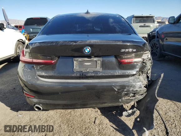 2022 BMW 3 Series 330e with VIN 3MW5P7J02N8C63335, listed as a Copart auction lot 43612135 with 8,535 mi miles and Salvage Title. Bid and sale history available at carsss.com. Image 6.