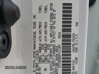 2023 Toyota Tundra SR with VIN 5TFKB5DB2PX111047, listed as a Copart auction lot 58541065 with 42,408 mi miles and Salvage title. Bid and sale history available at DreamBid. Image 12.