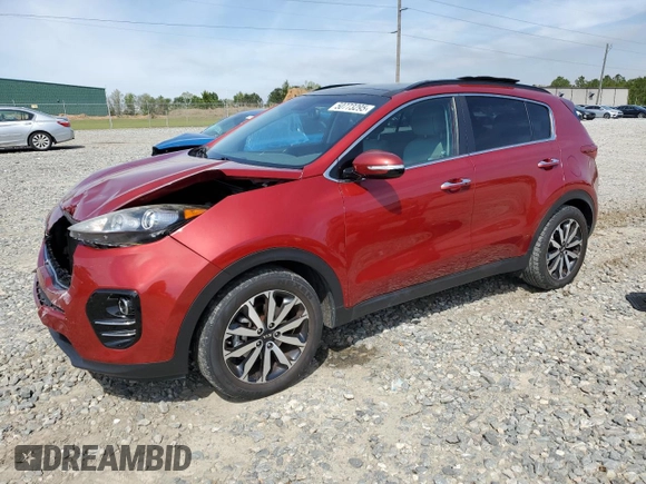 2018 Kia Sportage EX with VIN KNDPN3AC2J7397679, listed as a Copart auction lot 50773295 with 52,375 mi miles and Salvage Title. Bid and sale history available at DreamBid. Image 1.
