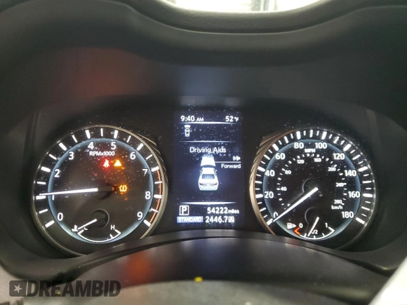 2019 Infiniti Q50 3.0t LUXE with VIN JN1EV7AR6KM557944, listed as a Copart auction lot 48793515 with 54,222 mi miles and Salvage Title. Bid and sale history available at carsss.com. Image 9.