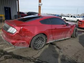 2021 Ford Mustang GT with VIN 1FA6P8CF0M5151679, listed as a Copart auction lot 46158895 with 26,253 mi miles and Salvage Title. Bid and sale history available at carsss.com. Image 3.