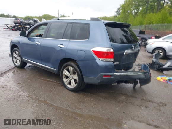 2012 Toyota Highlander Limited with VIN 5TDDK3EH8CS173407, listed as a IAAI auction lot 42327833 with 128,909 mi miles and . Bid and sale history available at DreamBid. Image 3.