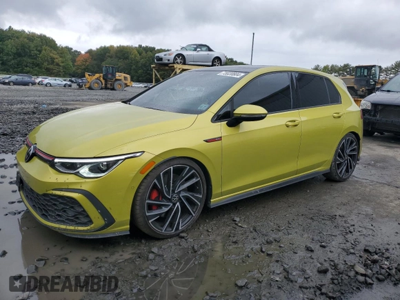 2022 Volkswagen GTI Autobahn with VIN WVW587CD8NW122535, listed as a Copart auction lot 73020804 with 27,341 mi miles and Salvage Title. Bid and sale history available at DreamBid. Image 1.