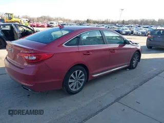 2017 Hyundai Sonata Sport with VIN 5NPE34AF4HH535628, listed as a IAAI auction lot 41721383 with 75,836 mi miles. Bid and sale history available at carsss.com. Image 4.