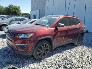 2021 Jeep Compass 80th Anniversary with VIN 3C4NJCEB6MT532733, listed as a Copart auction lot 53128285 with 45,624 mi miles and Salvage Title. Bid and sale history available at carsss.com. Image 1.