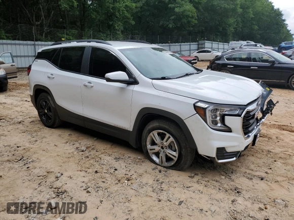 2022 GMC Terrain SLE with VIN 3GKALMEV1NL149023, listed as a Copart auction lot 58888875 with 22,071 mi miles and Salvage title. Bid and sale history available at DreamBid. Image 4.