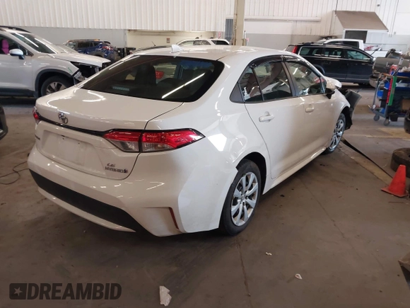 2022 Toyota Corolla LE with VIN JTDEPMAE8N3007433, listed as a IAAI auction lot 41665118 with 54,875 mi miles. Bid and sale history available at carsss.com. Image 4.