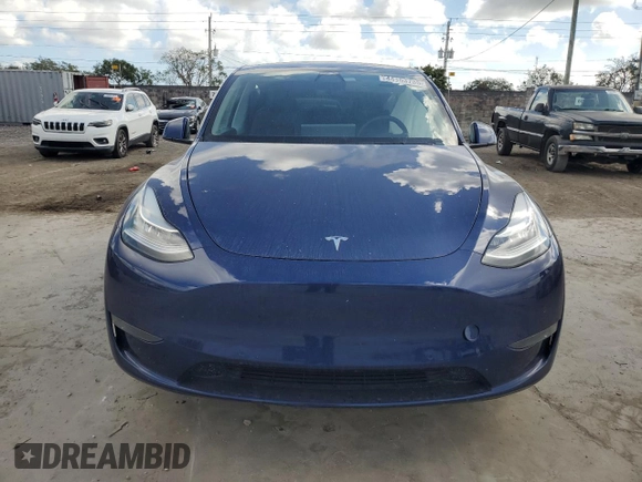 2020 Tesla Model Y Long Range with VIN 5YJYGDEE7LF038244, listed as a Copart auction lot 44153755 with 53,256 mi miles and Salvage Title. Bid and sale history available at DreamBid. Image 5.