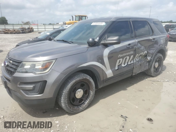 2017 Ford Police Interceptor Utility с VIN 1FM5K8AR0HGC26145, выставлен на аукционе Copart как лот 61004535 с пробегом 70 180 миль миль и Списание • Salvage title. История ставок и продаж доступна на DreamBid. Изображение 1.