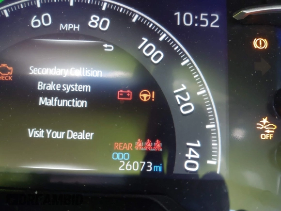 2020 Toyota RAV4 Hybrid Limited with VIN JTMD6RFV8LD005550, listed as a IAAI auction lot 41827821 with 26,073 mi miles. Bid and sale history available at carsss.com. Image 15.